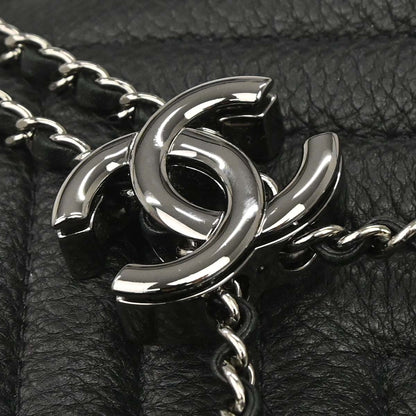 Chanel 2017 Black Deerskin Chevron Urban Spirit 2way Shoulder Handbag