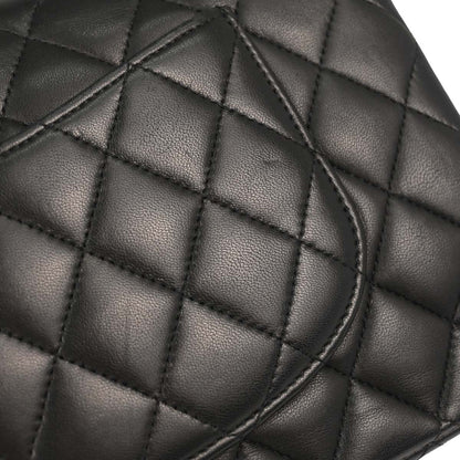 Chanel Black Lambskin Medium Classic Double Flap Shoulder Bag
