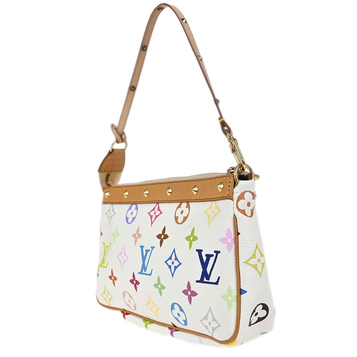 Louis Vuitton White Multicolor Pochette Accessoires M92649