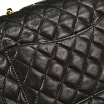 Chanel 1989-1991 Black Lambskin Shoulder Bag