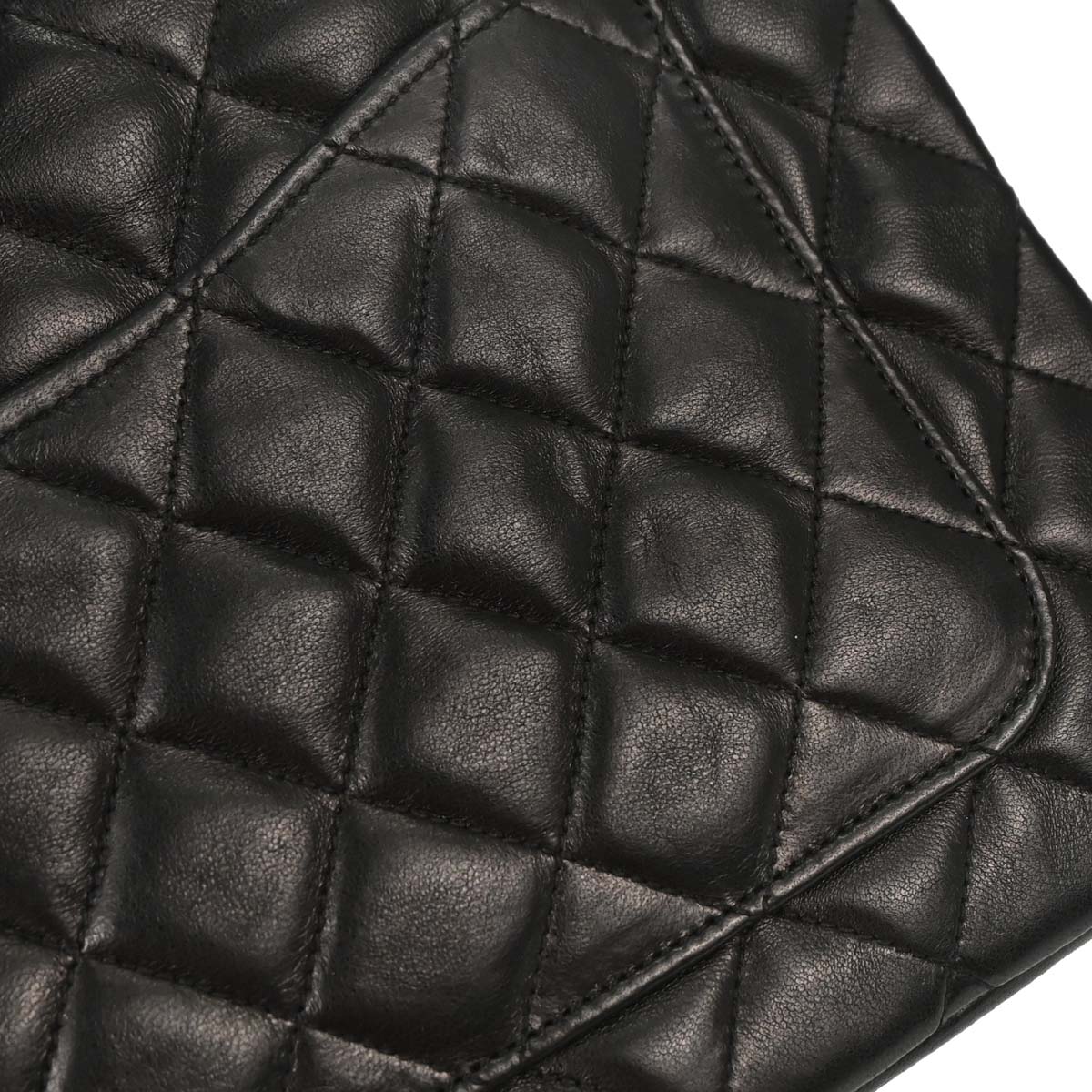 Chanel 1989-1991 Black Lambskin Shoulder Bag