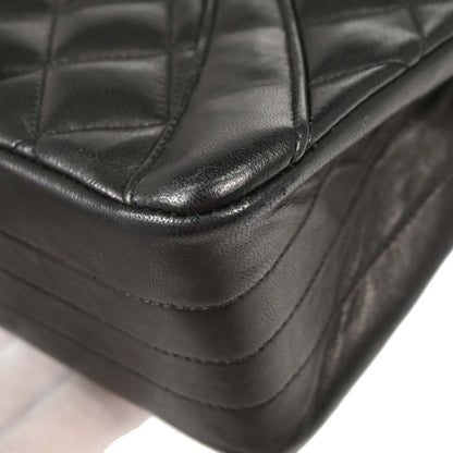Chanel 1989-1991 Black Lambskin Shoulder Bag
