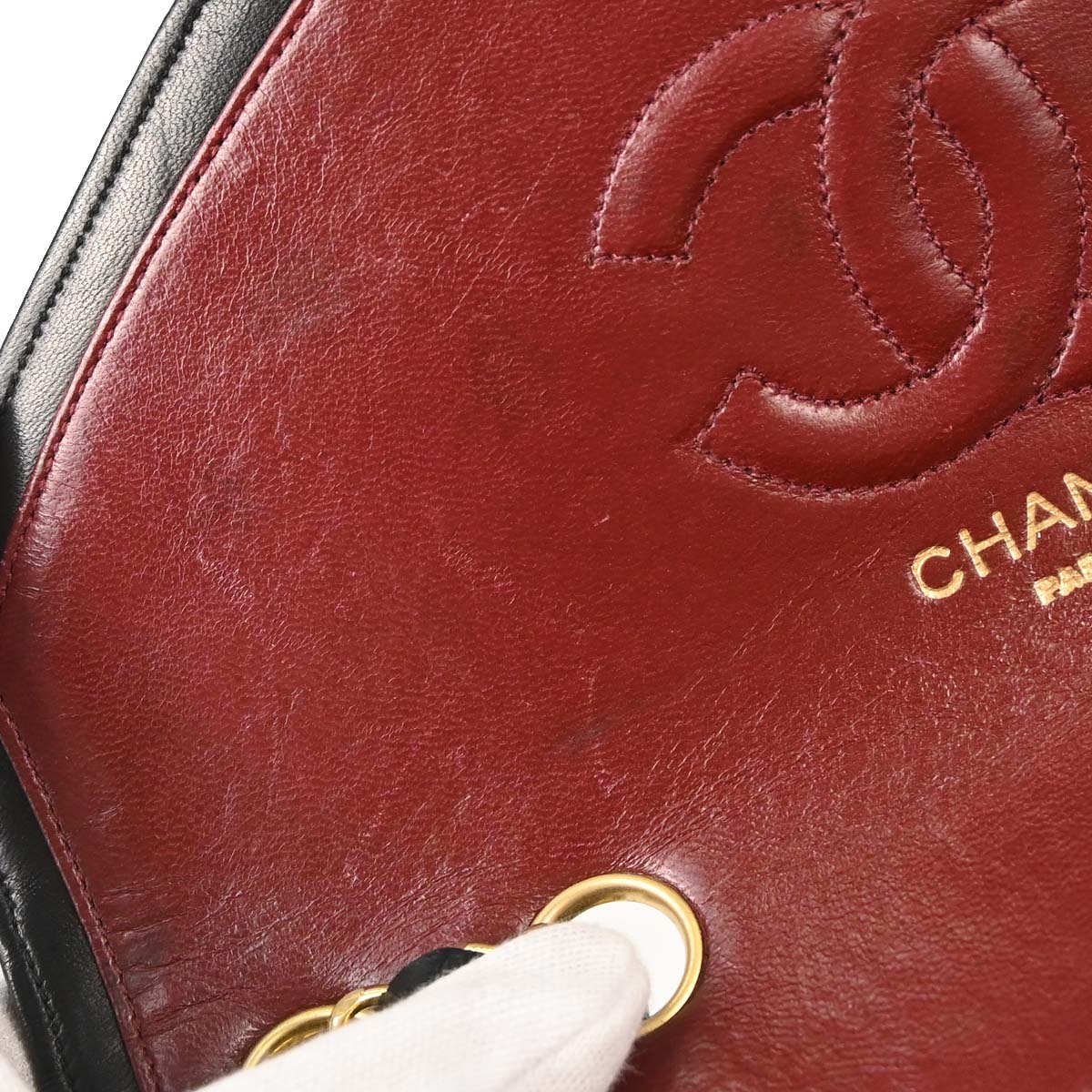 Chanel 1989-1991 Black Lambskin Shoulder Bag