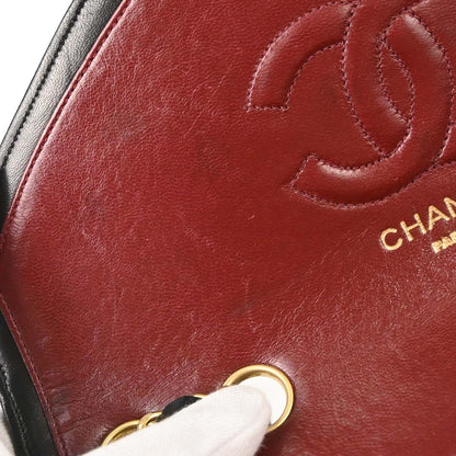 Chanel 1989-1991 Black Lambskin Shoulder Bag
