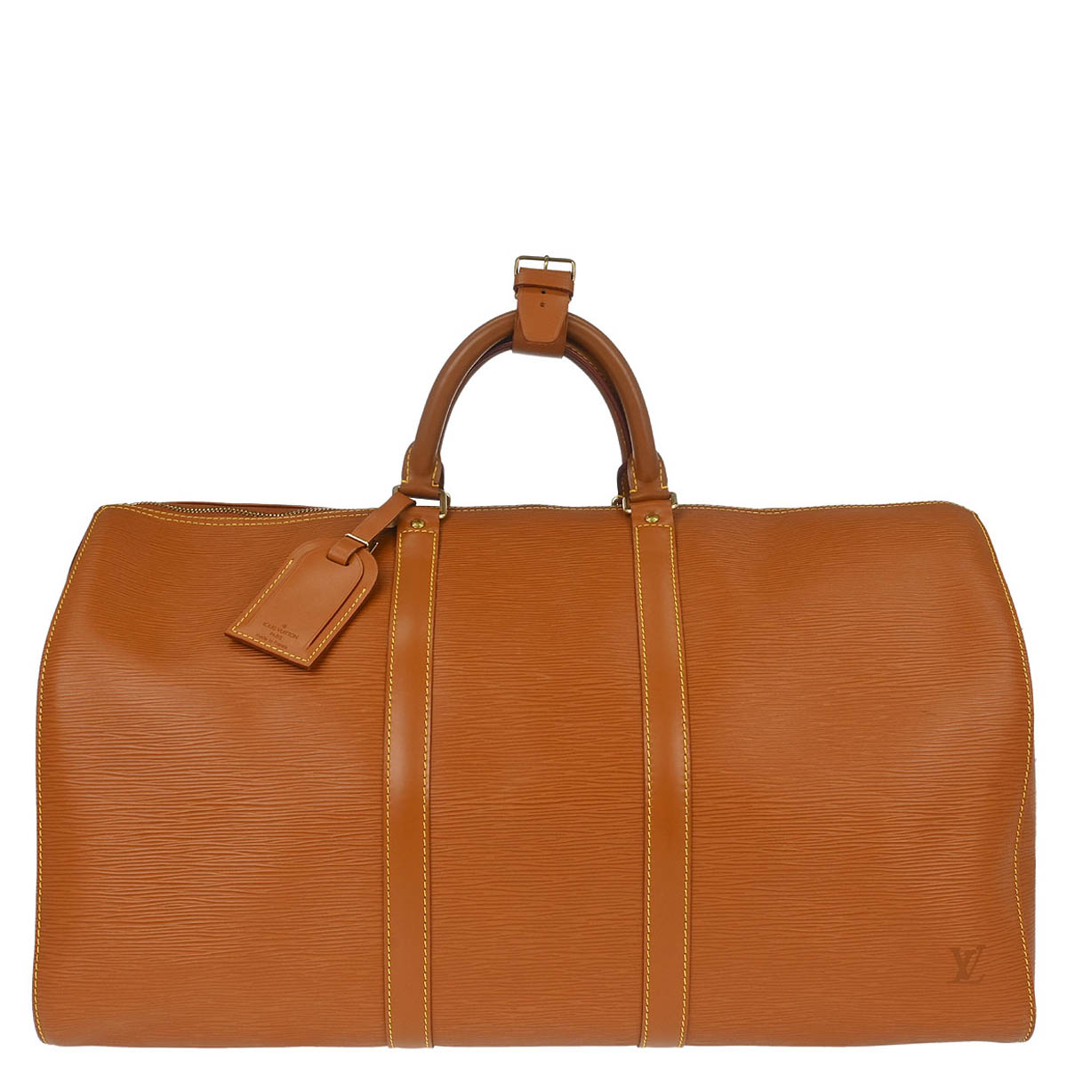 Louis Vuitton Brown Epi Keepall 50 Travel Handbag M42968