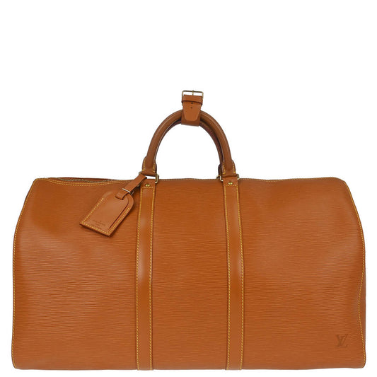 Louis Vuitton Brown Epi Keepall 50 Travel Handbag M42968