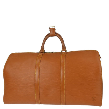 Louis Vuitton Brown Epi Keepall 50 Travel Handbag M42968