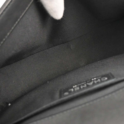 Boy Chanel 2018-2019 Black Lambskin Chevron Medium Shoulder Bag