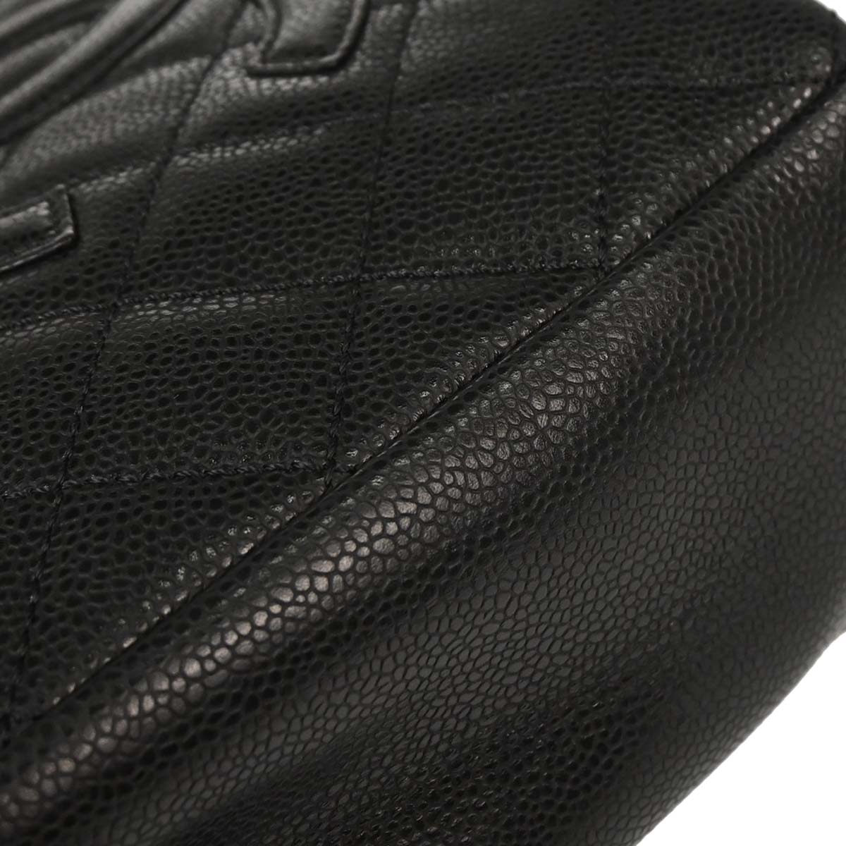 Chanel 2006-2008 Black Caviar Skin Petite Shopping Tote PST Chain Handbag