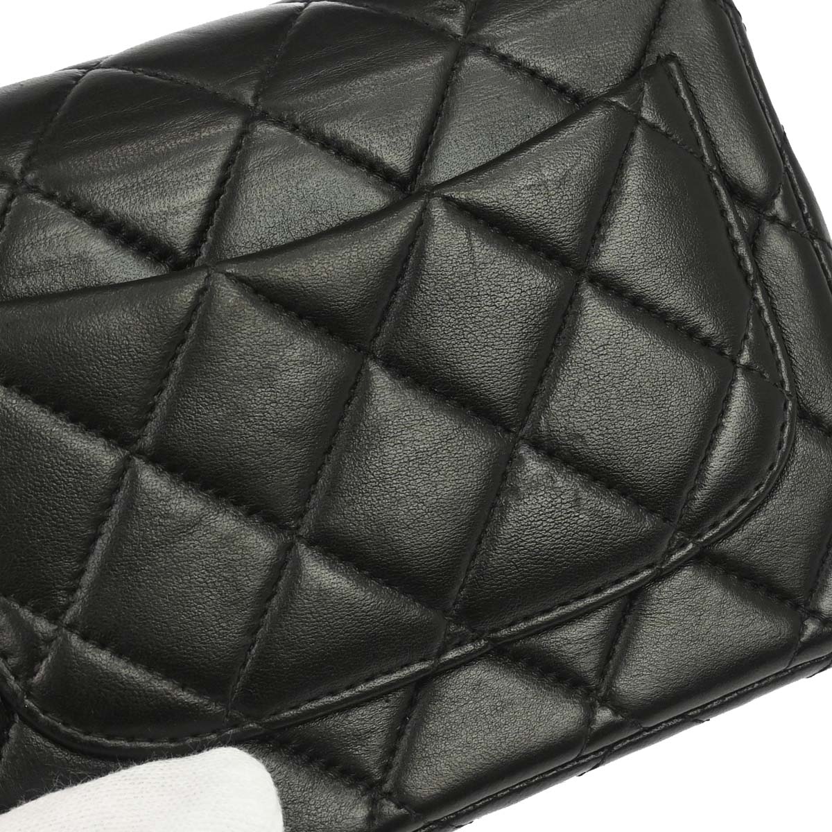 Chanel 1991-1994 Black Lambskin Top Handle Handbag