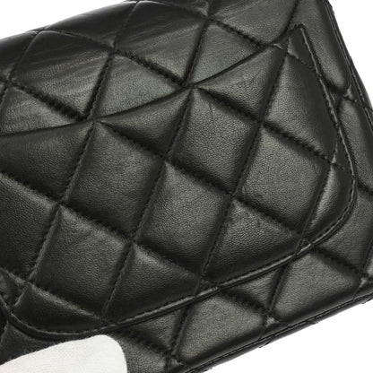 Chanel 1991-1994 Black Lambskin Top Handle Handbag