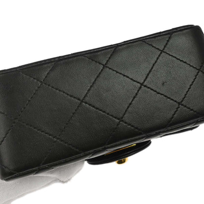 Chanel 1991-1994 Black Lambskin Top Handle Handbag