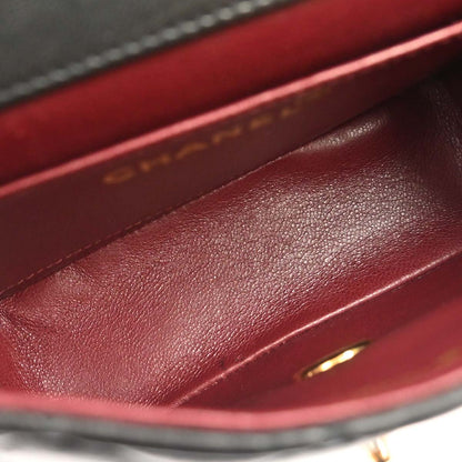 Chanel 1991-1994 Black Lambskin Top Handle Handbag