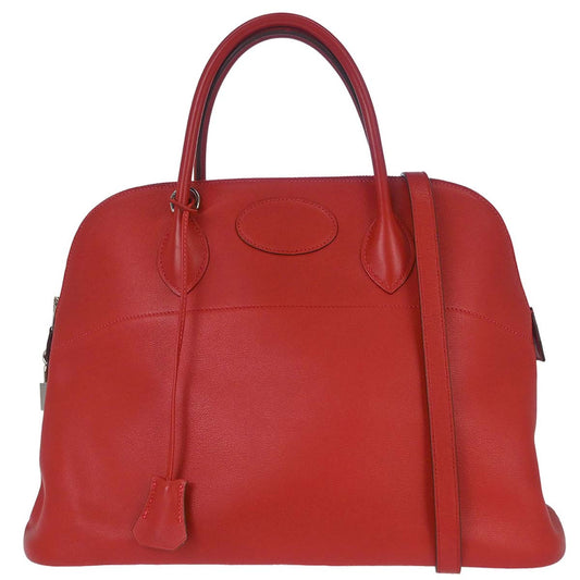Hermes Vermilion Swift Bolide 35 2way Shoulder Handbag