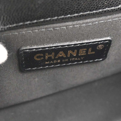Boy Chanel 2019 Black Caviar Skin Small Chain Shoulder Bag