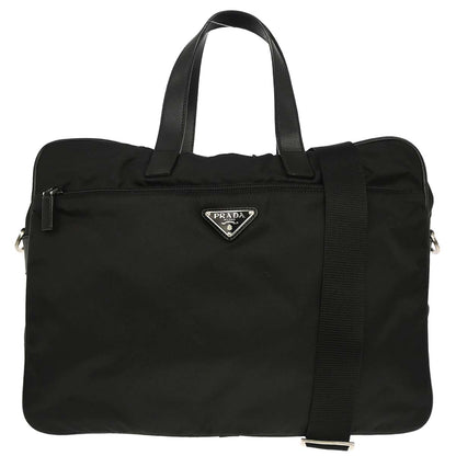 Prada Black Nylon 2way Shoulder Business Briefcase Handbag