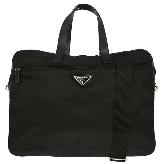 Prada Black Nylon 2way Shoulder Business Briefcase Handbag