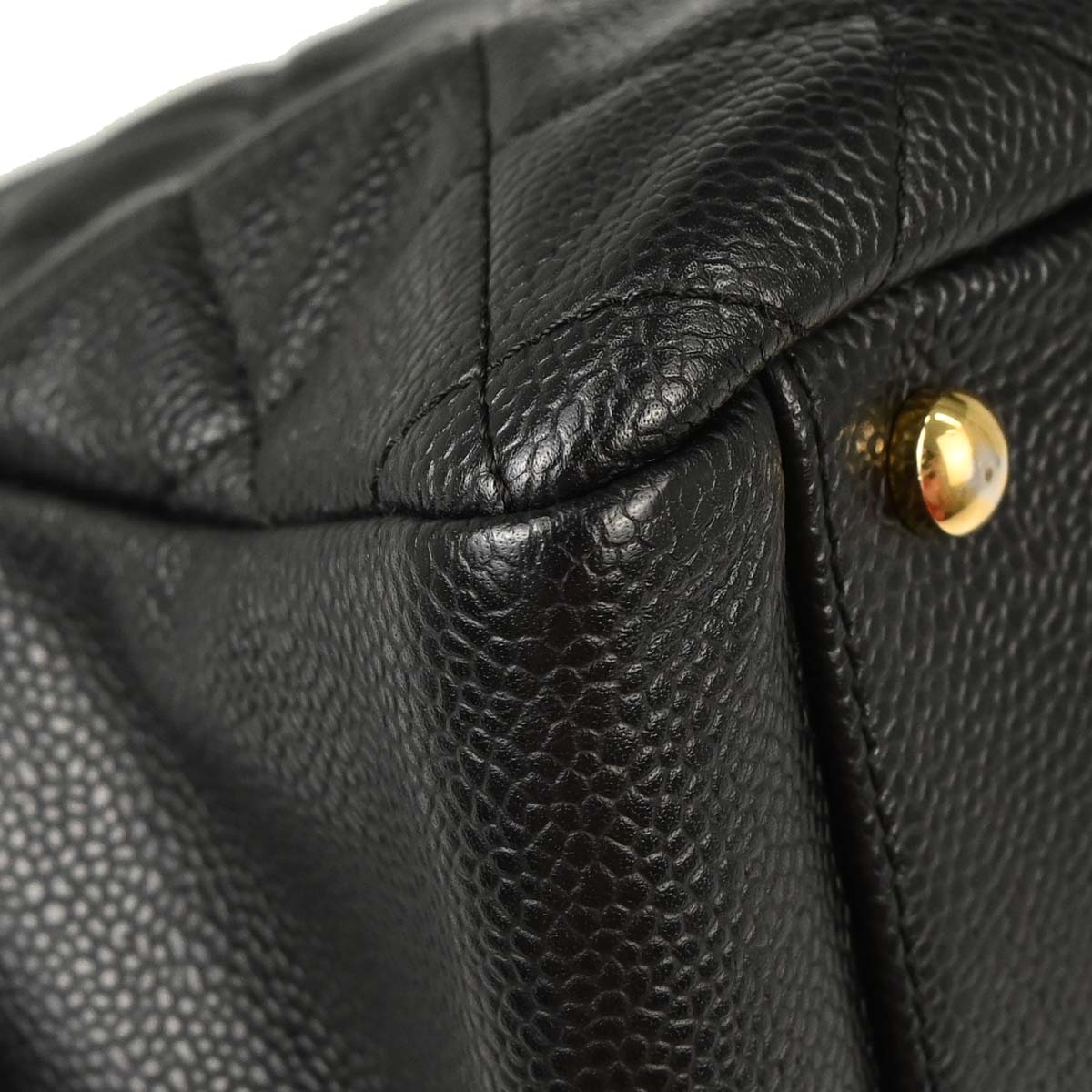 Chanel 2008-2009 Black Caviar Skin Petite Timeless Tote PTT Chain Handbag