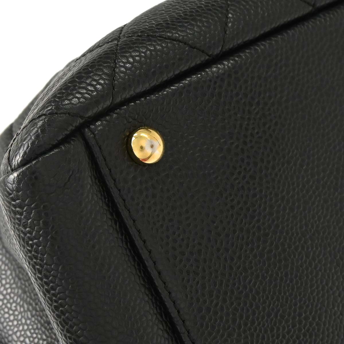 Chanel 2008-2009 Black Caviar Skin Petite Timeless Tote PTT Chain Handbag