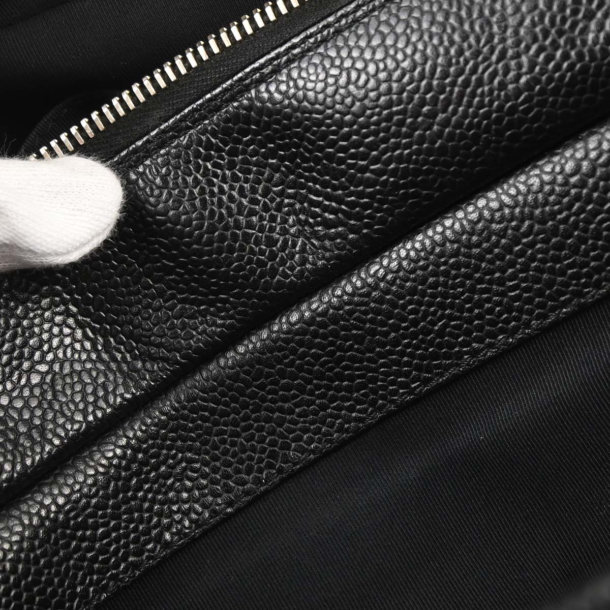 Chanel 2008-2009 Black Caviar Skin Petite Timeless Tote PTT Chain Handbag