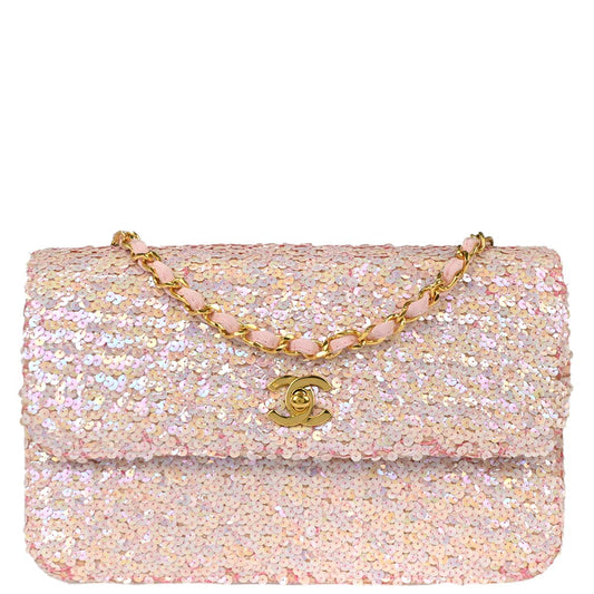 Chanel Pink Sequins Shoulder Bag