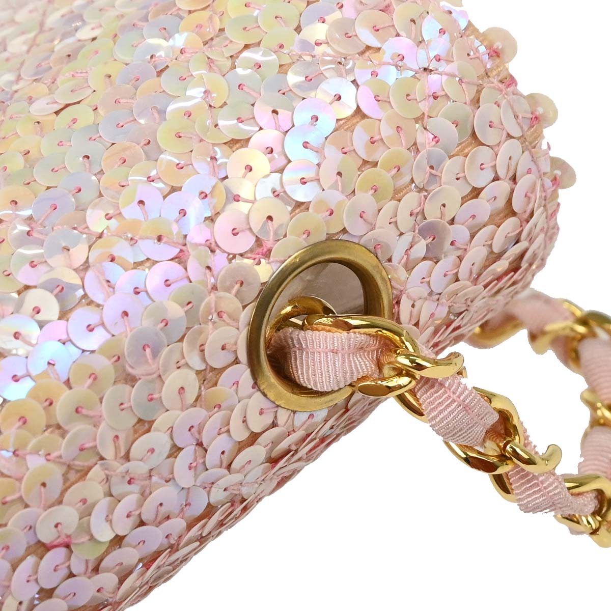 Chanel Pink Sequins Shoulder Bag