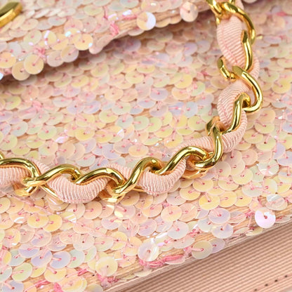 Chanel Pink Sequins Shoulder Bag