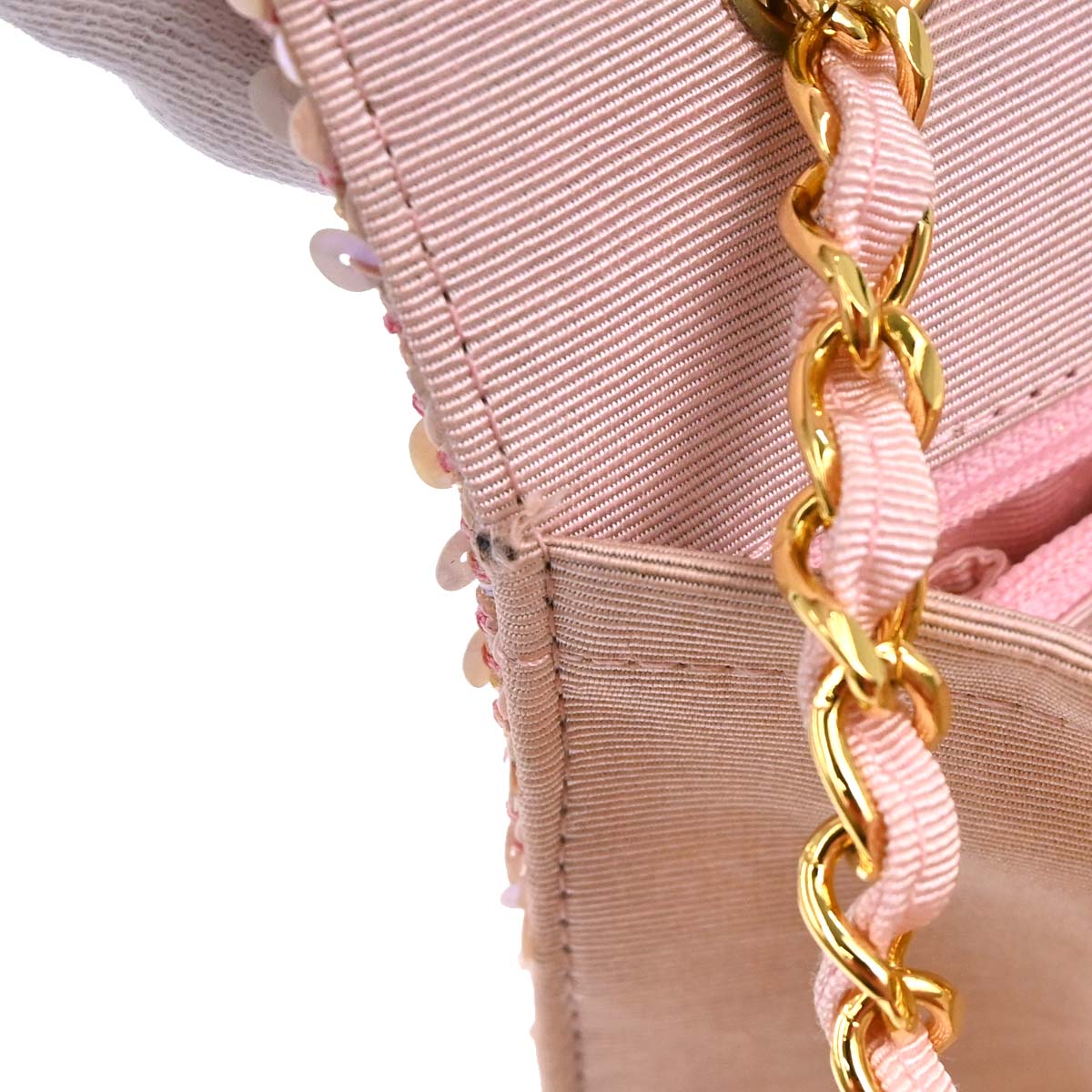 Chanel Pink Sequins Shoulder Bag