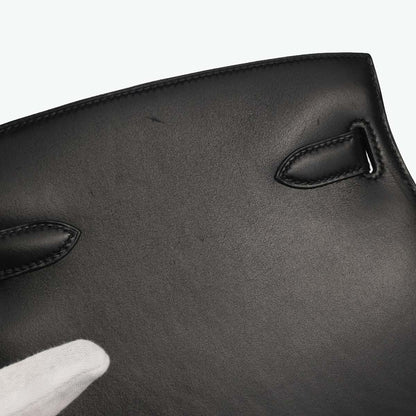 Hermes Black Box Calf Kelly Sport MM Shoulder Bag