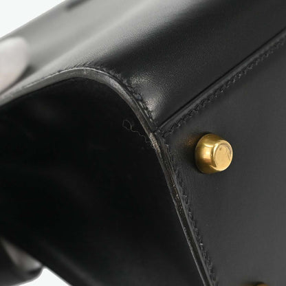 Hermes Black Box Calf Kelly Sport MM Shoulder Bag