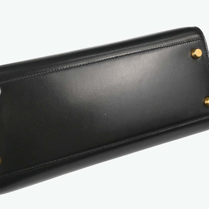 Hermes Black Box Calf Kelly Sport MM Shoulder Bag