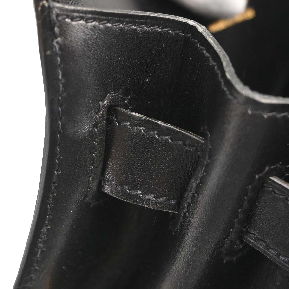 Hermes Black Box Calf Kelly Sport MM Shoulder Bag