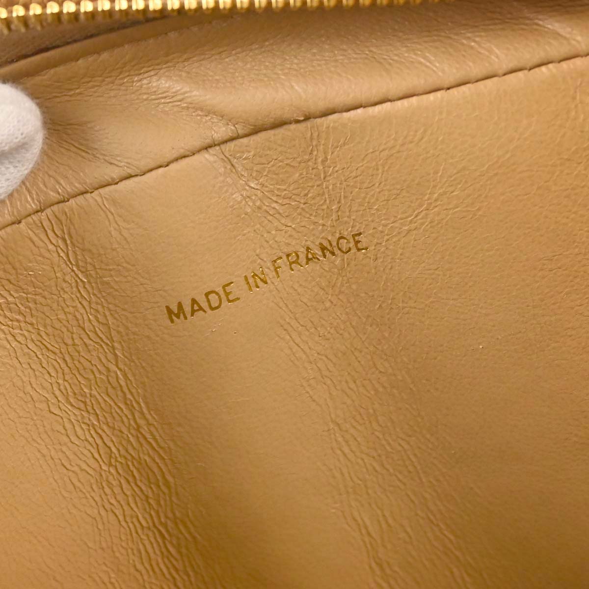 Chanel 1994-1996 Beige Caviar Skin Mademoiselle Camera Bag Jumbo