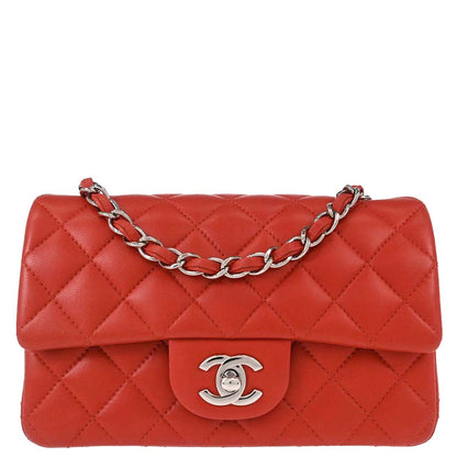 Chanel 2014-2015 Red Lambskin Shoulder Bag