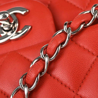 Chanel 2014-2015 Red Lambskin Shoulder Bag