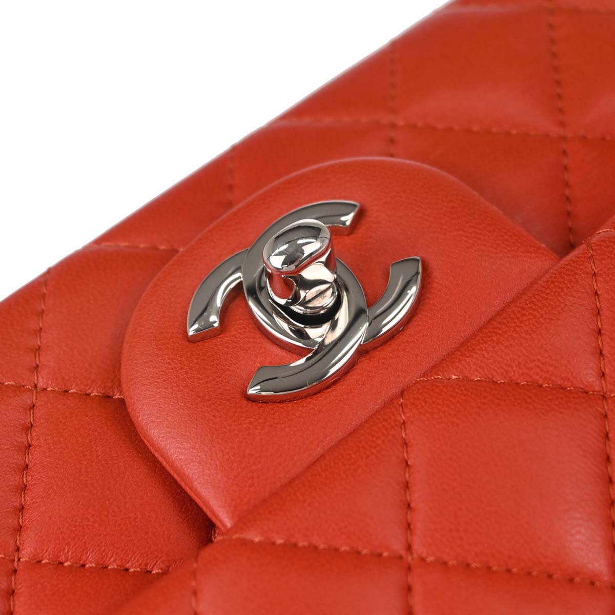 Chanel 2014-2015 Red Lambskin Shoulder Bag