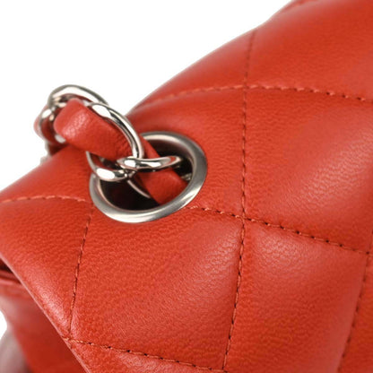 Chanel 2014-2015 Red Lambskin Shoulder Bag