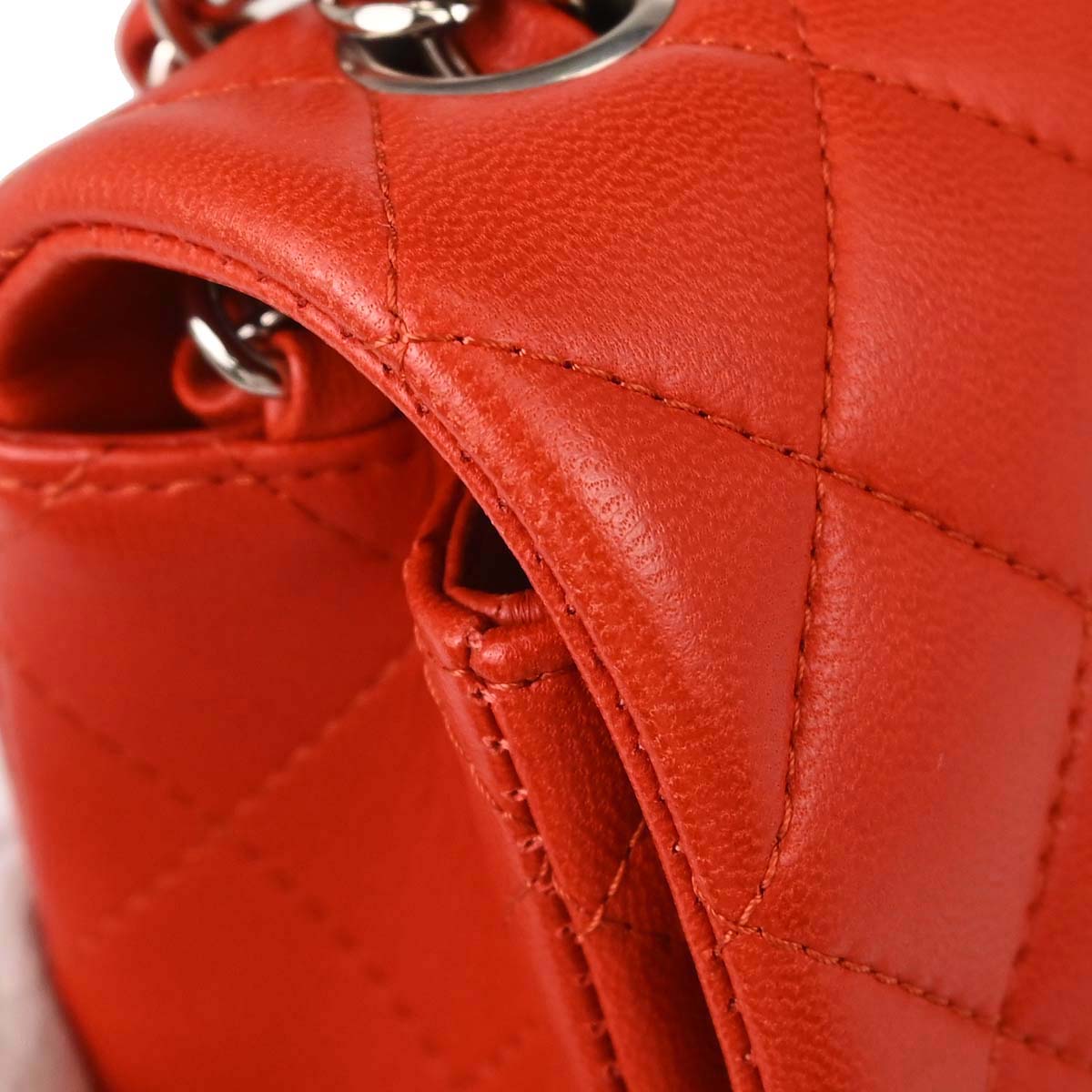 Chanel 2014-2015 Red Lambskin Shoulder Bag