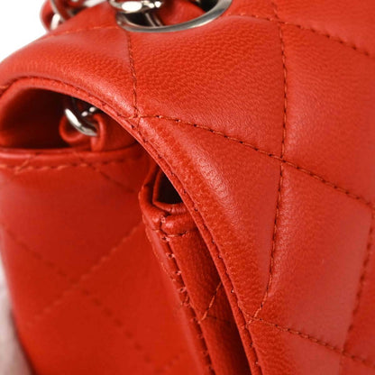 Chanel 2014-2015 Red Lambskin Shoulder Bag