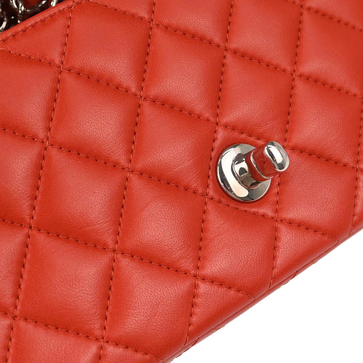 Chanel 2014-2015 Red Lambskin Shoulder Bag