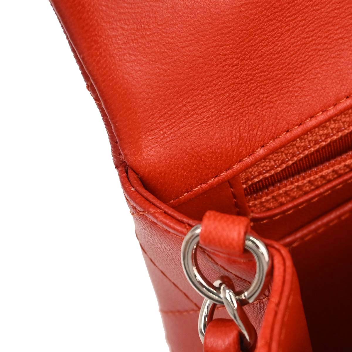 Chanel 2014-2015 Red Lambskin Shoulder Bag