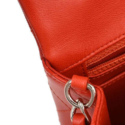 Chanel 2014-2015 Red Lambskin Shoulder Bag