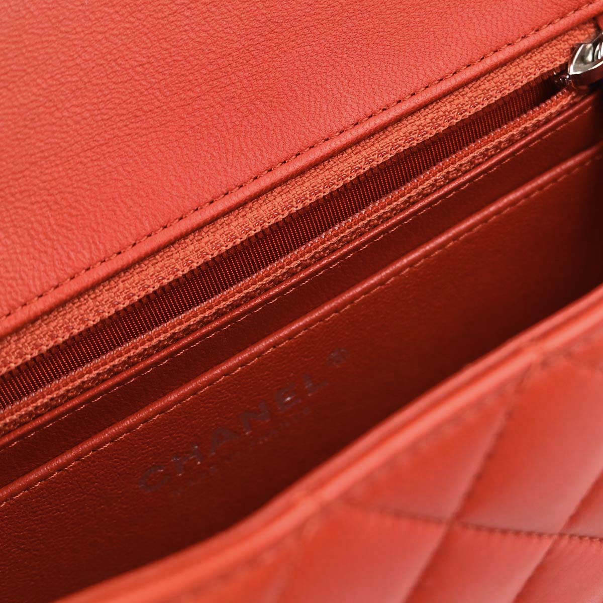 Chanel 2014-2015 Red Lambskin Shoulder Bag
