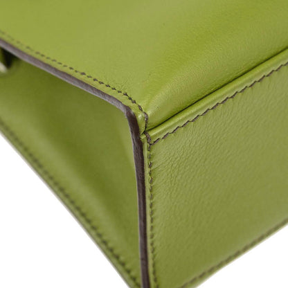 Hermes Anis Green Swift Kelly Pochette Handbag