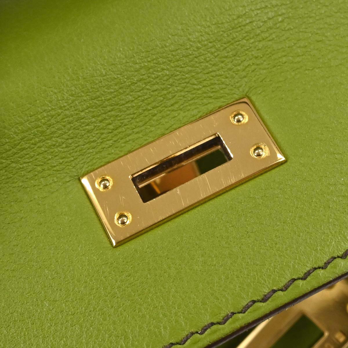 Hermes Anis Green Swift Kelly Pochette Handbag