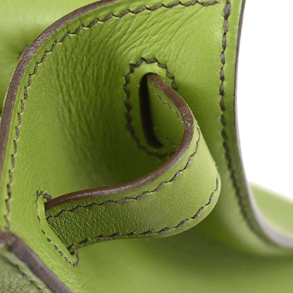 Hermes Anis Green Swift Kelly Pochette Handbag
