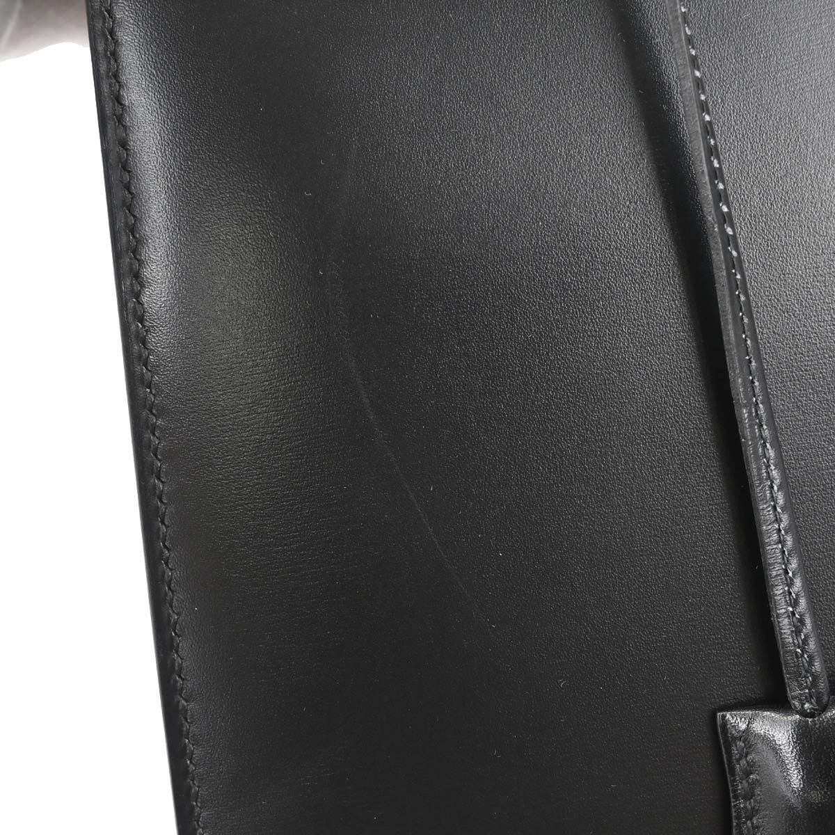 Hermes Black Box Calf Kelly 35 Sellier 2way Shoulder Handbag