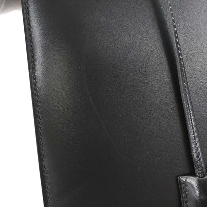 Hermes Black Box Calf Kelly 35 Sellier 2way Shoulder Handbag