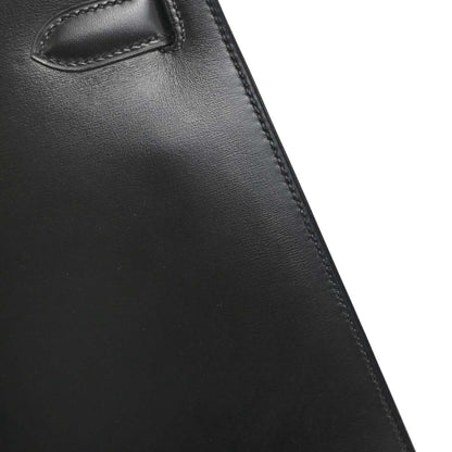 Hermes Black Box Calf Kelly 35 Sellier 2way Shoulder Handbag
