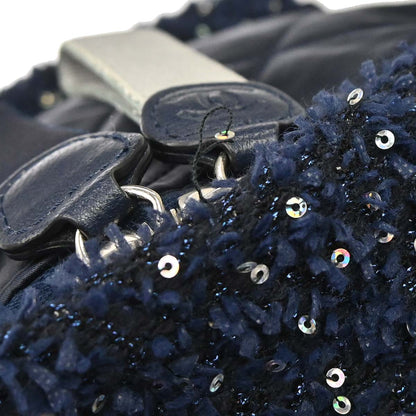 Chanel 2017-2018 Navy Tweed Nylon Sequins Astronaut Essentials Backpack